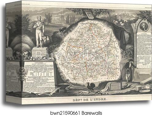 Dept. de l'Indre by Victor Jules Levasseur, Canvas Print