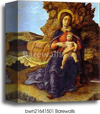 Madonna and Child ("Madonna of the Caves") by Andrea Mantegna, Canvas Print