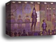 Invitation to the Sideshow (La Parade de Cirque). Detail by Georges Seurat, Canvas Print