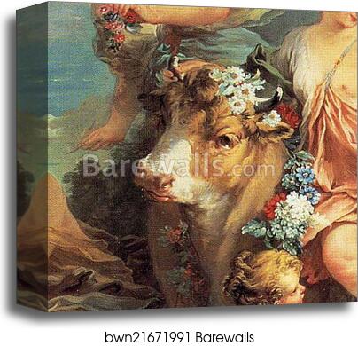Rape of Europa. Detail by François Boucher, Canvas Print