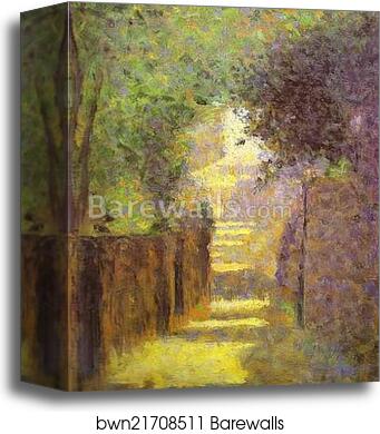 Saint-Vincent Street, Montmartre, Spring by Georges Seurat, Canvas Print