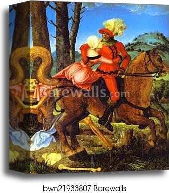 The Knight, the Young Girl, and Death by Hans Baldung, Called Grien, Canvas Print