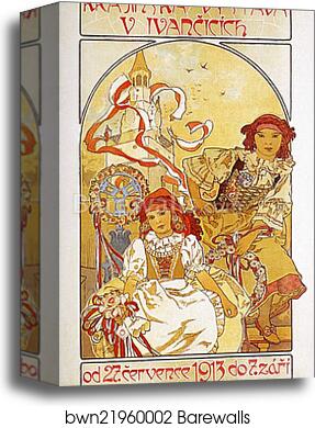Regional Exhibition At Ivančice / Exposition Regionale A Ivančice by Alphonse Mucha, Canvas Print