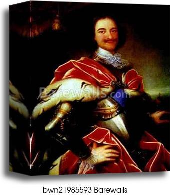 Portrait of Peter the Great by Ivan Nikitin, Canvas Print