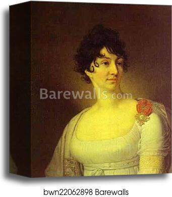 Portrait of S. A. Rayevskaya by Vladimir Borovikovsky, Canvas Print
