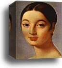 Portrait of Mademoiselle Rivière. Detail by Jean-Auguste-Dominique Ingres, Canvas Print