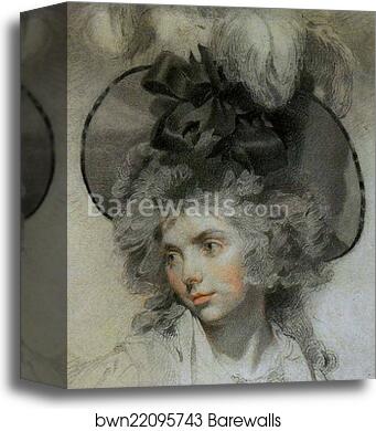 Mrs Mary Hamilton. Detail by Sir Thomas Lawrence, Canvas Print