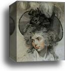 Mrs Mary Hamilton. Detail by Sir Thomas Lawrence, Canvas Print