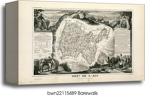 Dépt. de l'Ain (région de l'est) by Victor Jules Levasseur, Canvas Print Dépt. de l'Ain (région de l'est) by Victor Jules Levasseur, Canvas Print
