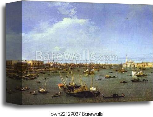 The Basin of St. Mark by Giovanni Antonio Canale, Called Canaletto, Canvas Print
