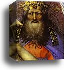 Mourning Trinity (Throne of God). Detail by Robert Campin (Master Of Flemalle), Canvas Print