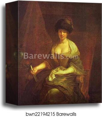 Portrait of Maria Susanna Dinglinger by Antoine Pesne, Canvas Print Portrait of Maria Susanna Dinglinger by Antoine Pesne, Canvas Print