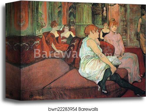 Au Salon de la Rue des Moulins / In the Salon at the Rue des Moulins by Henri De Toulouse-Lautrec, Canvas Print Au Salon de la Rue des Moulins / In the Salon at the Rue des Moulins by Henri De Toulouse-Lautrec, Canvas Print