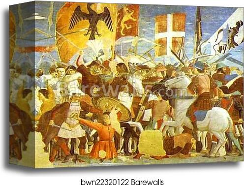 Legend of the True Cross: the Battle of Heraclius and Chosroes by Piero Della Francesca, Canvas Print