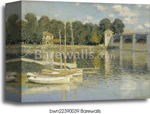 The Argenteuil Bridge by Claude Monet, Canvas Print