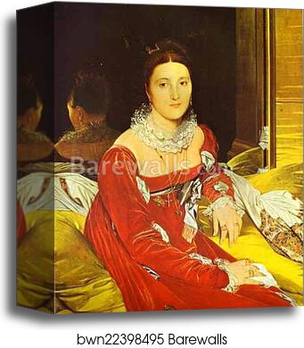 Portrait of Madame de Senonnes by Jean-Auguste-Dominique Ingres, Canvas Print