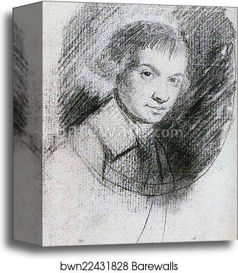 Self-Portrait by George Romney, Canvas Print