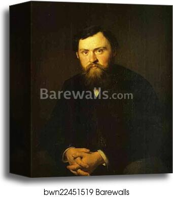 Portrait of Alexander Borisovsky by Vasily Perov, Canvas Print