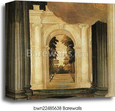 The Annunciation. Detail by Paolo Veronese, Canvas Print