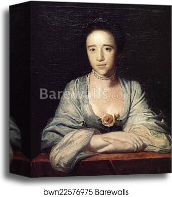 Young Woman Leaning on a Ledge by Sir Joshua Reynolds, Canvas Print