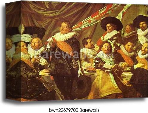 The Banquet of the Officers of the St. George Civic Guard by Frans Hals, Canvas Print