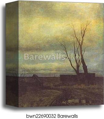 Autumn. Road in a Village by Isaac Levitan, Canvas Print