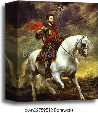 Portrait of Charles V on Horseback by Sir Anthony Van Dyck, Canvas Print Portrait of Charles V on Horseback by Sir Anthony Van Dyck, Canvas Print