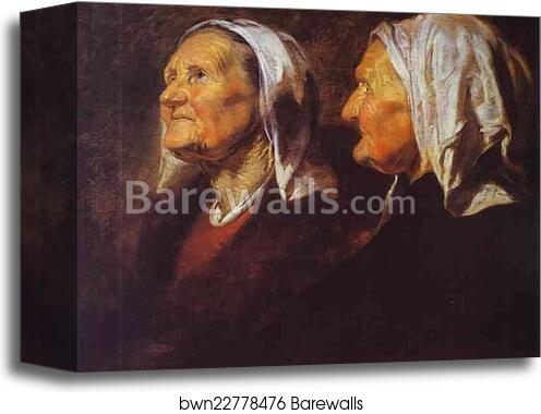Head of an Old Woman by Jacob Jordaens, Canvas Print