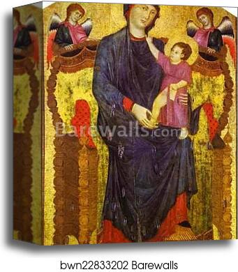 Madonna and Child Enthroned with Two Angels by Cimabue, Canvas Print