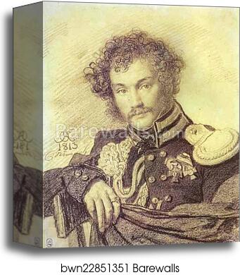 Portrait of M. P. Lanskoy by Orest Kiprensky, Canvas Print
