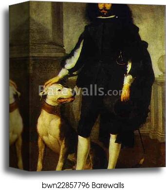 Portrait of Andres de Andrade-i-la Col by Bartolomé Esteban Murillo, Canvas Print