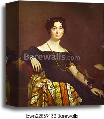 Portrait of Madame Leblanc by Jean-Auguste-Dominique Ingres, Canvas Print