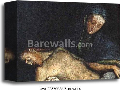 Pieta. Detail by Sofonisba Anguissola, Canvas Print