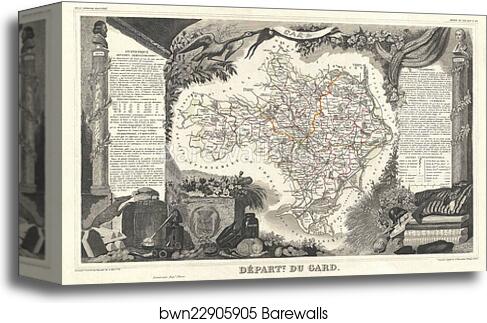 Dept. du Gard by Victor Jules Levasseur, Canvas Print