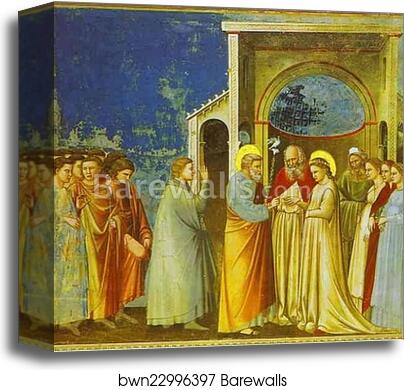 Marriage of the Virgin by Giotto, Canvas Print