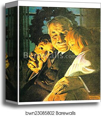 Grandpa and Children by Norman Rockwell, Canvas Print