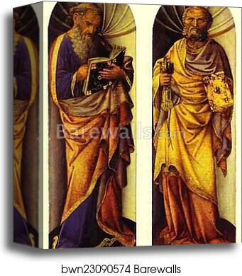 St. John the Evangelist (left); The Apostle Peter (right) by Jacopo Bellini, Canvas Print St. John the Evangelist (left); The Apostle Peter (right) by Jacopo Bellini, Canvas Print