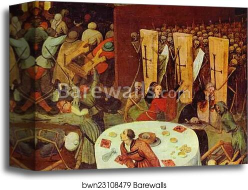 The Triumph of Death. Detail by Pieter Bruegel The Elder, Canvas Print