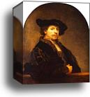 Self-Portrait by Rembrandt Harmenszoon Van Rijn, Canvas Print