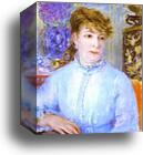 Portrait of a Woman. (Portrait de femme) by Pierre-Auguste Renoir, Canvas Print