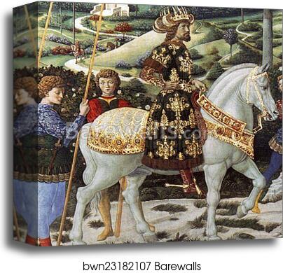 Procession of the Magus Melchior. Detail by Benozzo Gozzoli, Canvas Print Procession of the Magus Melchior. Detail by Benozzo Gozzoli, Canvas Print