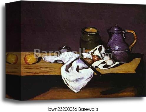 Still Life with Kettle by Paul Cézanne, Canvas Print
