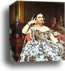 Portrait of Madame Moitessier Sitting by Jean-Auguste-Dominique Ingres, Canvas Print