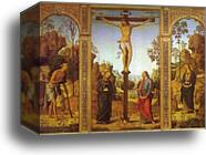 The Crucifixion with the Virgin, St. John, St. Jerome and St. Mary Magdalene by Pietro Perugino, Canvas Print