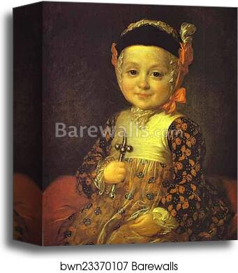 Portrait of Count Alexey Bobrinsky as a Child by Fedor Rokotov, Canvas Print Portrait of Count Alexey Bobrinsky as a Child by Fedor Rokotov, Canvas Print