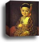 Portrait of Count Alexey Bobrinsky as a Child by Fedor Rokotov, Canvas Print