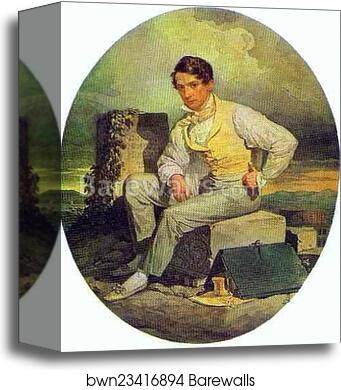 Self-Portrait by Alexander Brulloff, Canvas Print