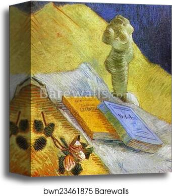 Still Life with a Statuette by Vincent Van Gogh, Canvas Print