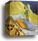 Still Life with a Statuette by Vincent Van Gogh, Canvas Print