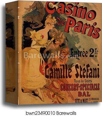 Casino de Paris Camille Stéfani by Jules Chéret, Canvas Print Casino de Paris Camille Stéfani by Jules Chéret, Canvas Print